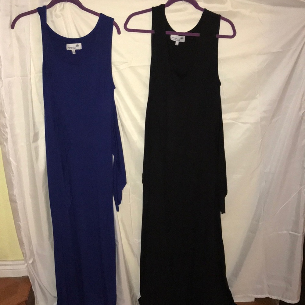 2  1blue and  1black maxi dress